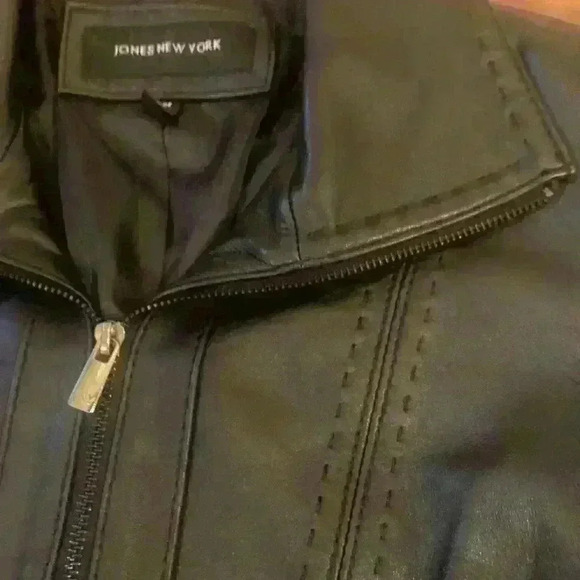 100% Leather Jacket Coat Stitched Detail Size S - Picture 11 of 13